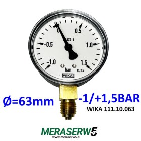 MW63R/111.10.063 logo WIKA    -1+1,5BAR